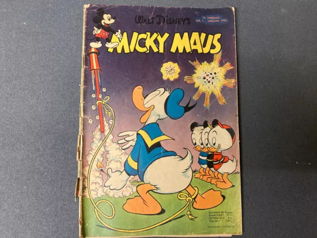 Ehapa: MICKY MAUS Comic Heft 1 von 1954  [5349]