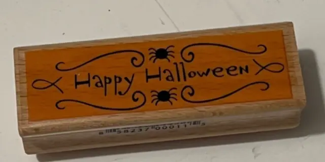Studio G KPM Happy Halloween Spiders Rubber Stamp crafts scrapbooking