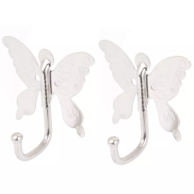 2X Bedroom Bathroom Butterfly Style Wall Mounted Cloth Towel Hook Hange