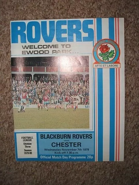 BLACKBURN ROVERS v CHESTER...1979/80 DIV 3