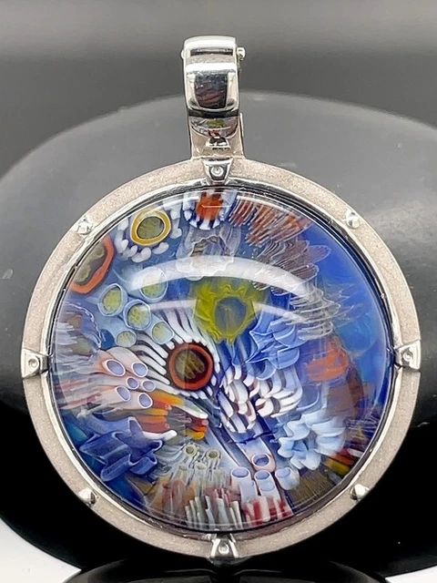 Jewelry Hunting Clip Pendant 925/-Silver Rhod. "Under The Sea" Silver Time