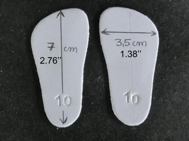 CHAUSSURES CUIR Taille 10 (7 cm) pour POUPEE ancienne ou moderne - DOLL SHOES 2