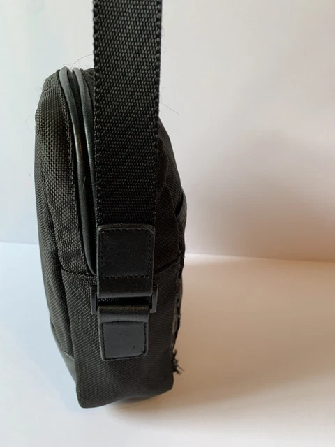 Tumi Men Black Alpha Crossbody Leather Trim Organizer Bag Purse Travel Zip Top 3