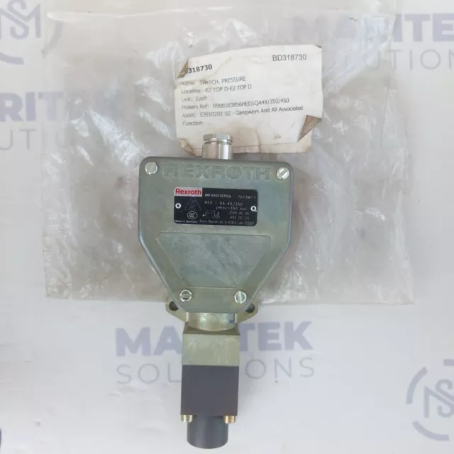 Bosch Rexroth HED 1 OA 40/350 Piston type Pressure Switch