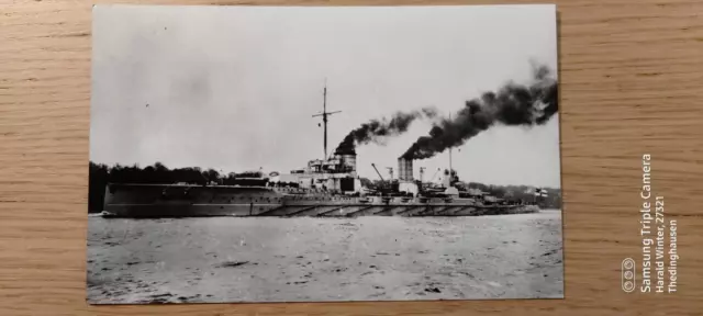 Foto Marineschiff Großer Kreuzer SMS Seydlitz WK1 ca. 14x9cm