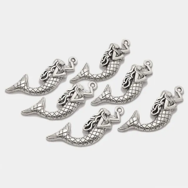 20 Pcs Mermaid Charms Diy Pendant Charms Jewelry Making Accessory
