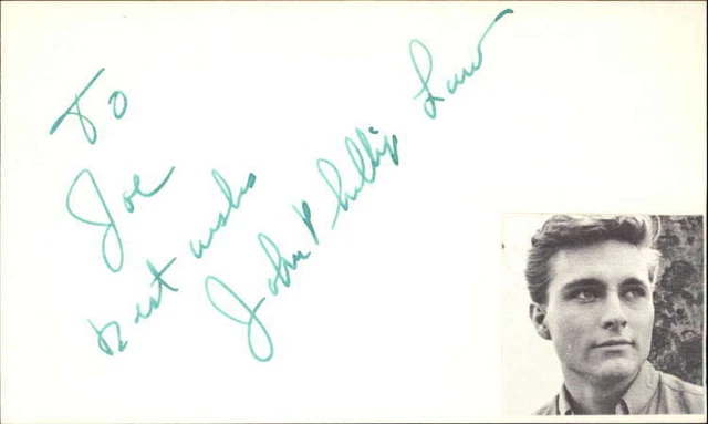 John Phillip Law D.2008 Actor Barbarella Signed 3" x 5" Index Card ID: 4110