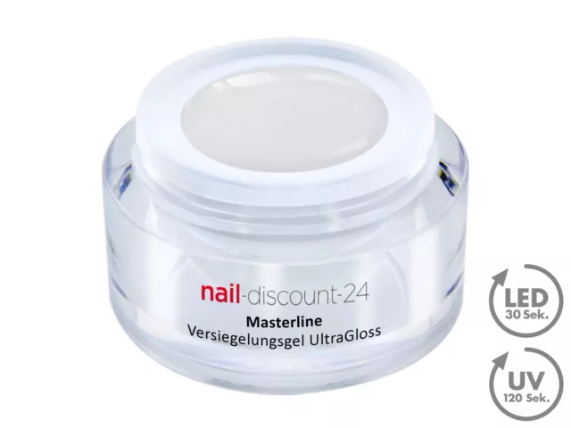 Premium Masterline Versiegelungs Gel ULTRAGLOSS UVLED 15ml HOCHGLANZ Finish Nail