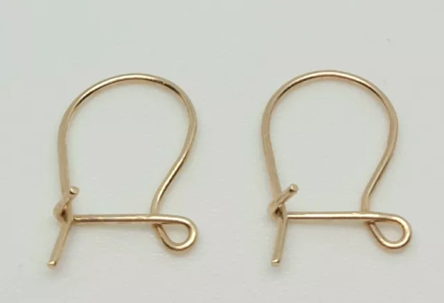 9ct Yellow Solid Gold Earring Safety Hook Wires for Drop Earrings