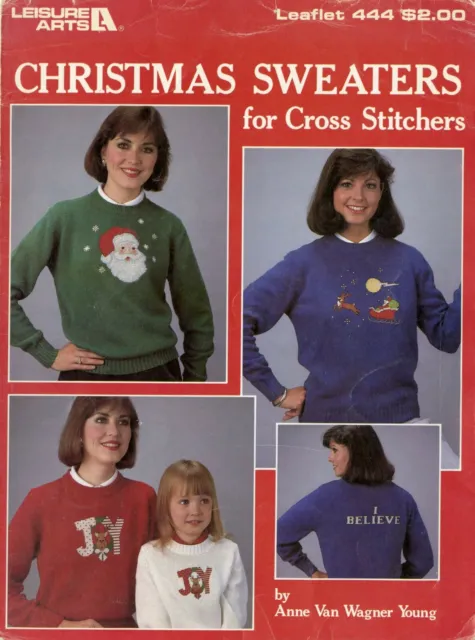 Leisure Arts Leaflet 00444 - Christmas Sweathers for Cross Stitchers