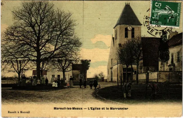 CPA AK MAREUIL-les_MEAUX L'Eglise et le Marronnier (861486)