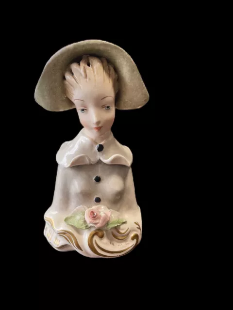 VINTAGE CORDEY PORCELAIN Woman Bust Figurine, Beautiful Lady with ...
