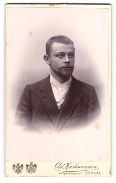 Photographs Ad. Hartmann, Dessau, Franz-Straße 24b, young gentleman with swirled