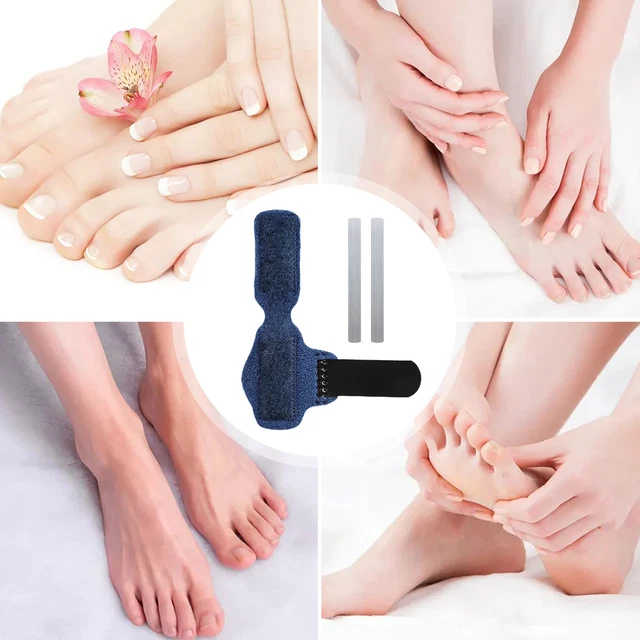 1 Pair Toe Splint Broken Toe Brace Toe Straightener for Hammer Toe, Curled To. 2