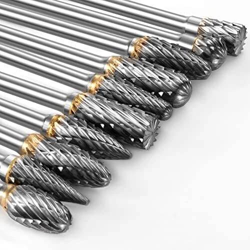 Jeu de Fraises en Carbure Compatible avec Dremel 10 Pièces Fraises Metal avec...