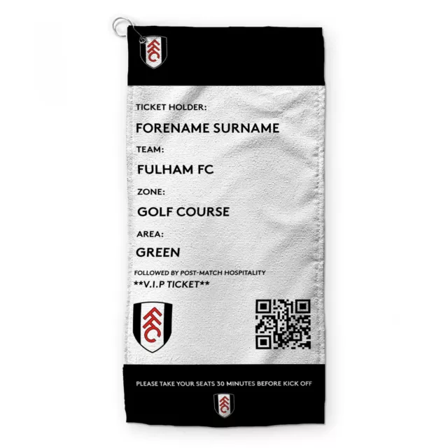 Fulham FC - Offiziell lizenziertes personalisiertes Golftuch
