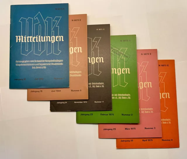 6 verschiedende VDK Deutschland  Mitteilungen  "Zeitschrift für Socialpolitik"