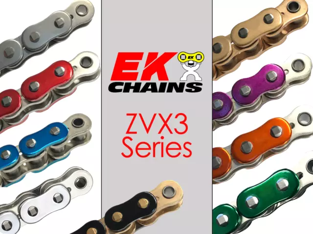 EK 525-ZVX3 Motorcycle Drive Chain (Specify Links and Color) Rivet Master Link