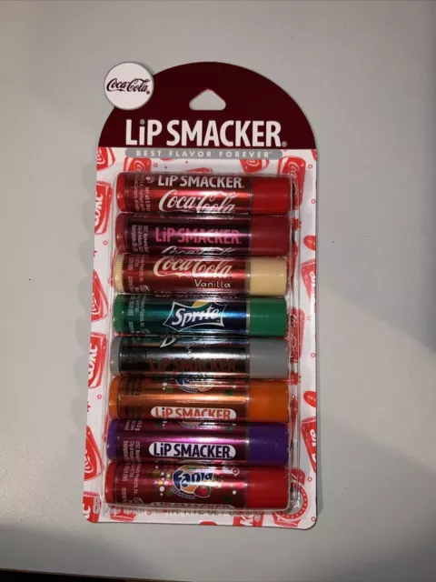 NEW Lip Smacker COCA-COLA Flavored Lip Balm, 8 Count, FANTA Sprite ROOT BEER
