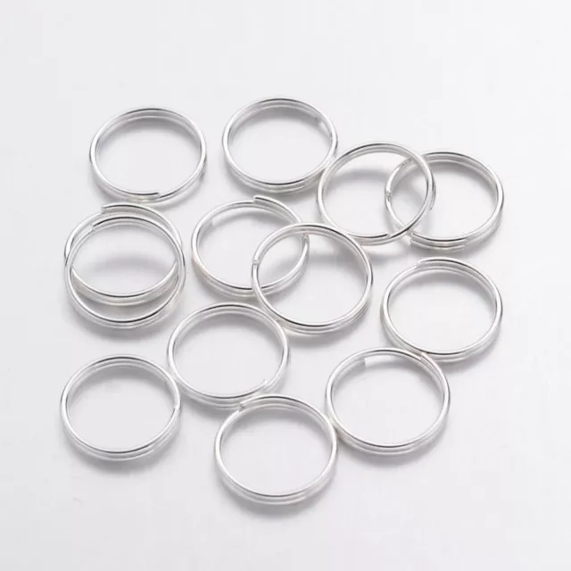 100 Iron Split Rings Silver/Gold Double Loops Jump Rings 10mm Double Open Loops