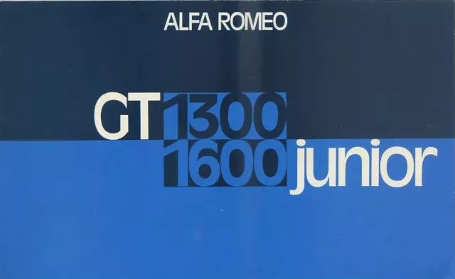 Brochure Depliant Alfa Romeo Gt Junior 1300 - 1600 (E17)