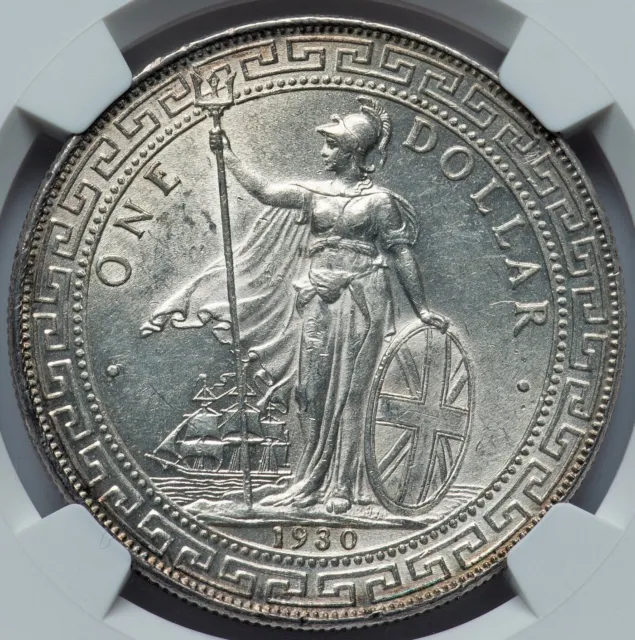 Great Britain: George V Trade Dollar 1930-B, NGC MS-63, Bombay Mint. Superb!