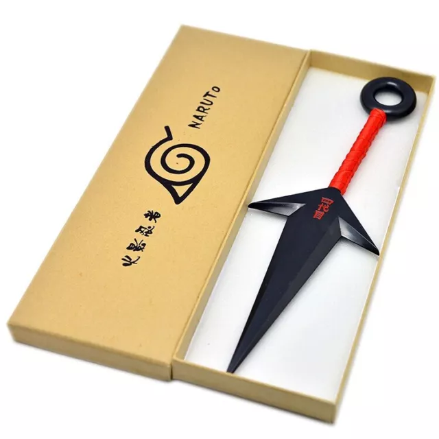 UK Seller, Japan Anime Naruto Cosplay Kunai Replica Weapons Toy Red 26cm