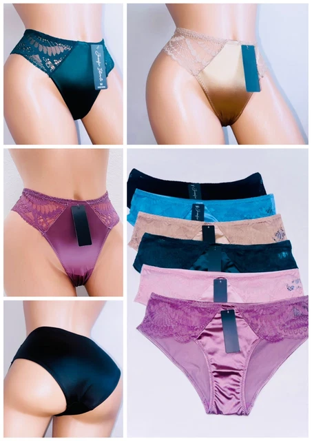 3/6 Slip Bikini Donna In Raso, Multitaglia, Confezione Da 3 Pezzi, Ella