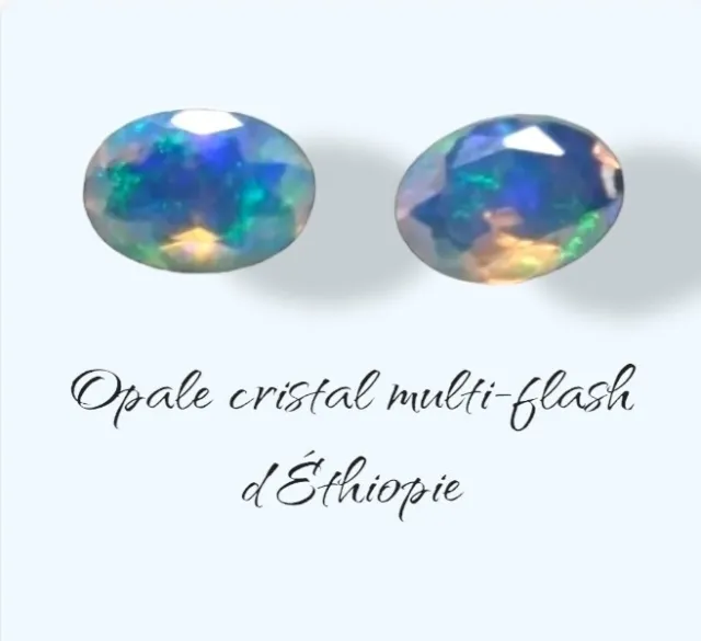 🥇 Opale cristal ☆ Mine de Welo☆ 0,95carats/0,19gr☆lot x2Pcs☆💎