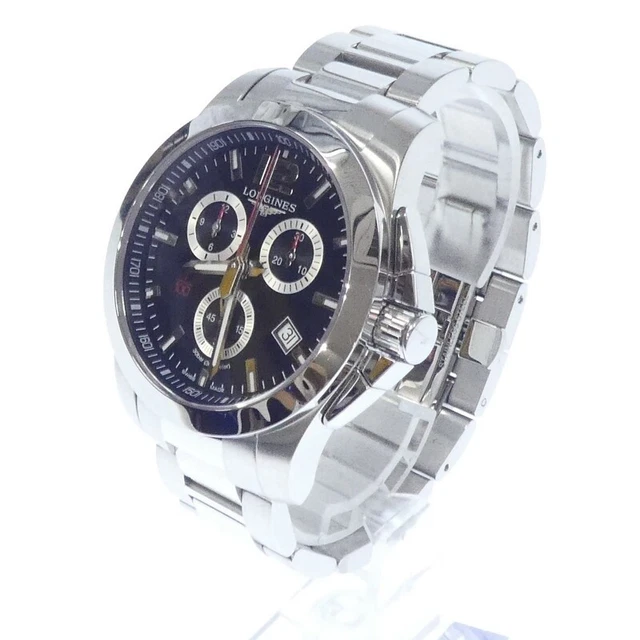 PRE OWNED LONGINES CONQUEST Quartz 41mm Chronograph Men s Watch L3