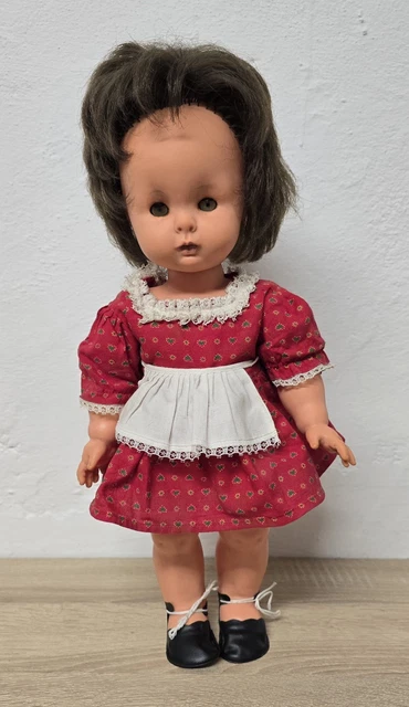 POUPÉE ANGLAISE ROSEBUD HARD PLASTIC GIRL DOLL 26 CM YEUX DORMEURS 1950