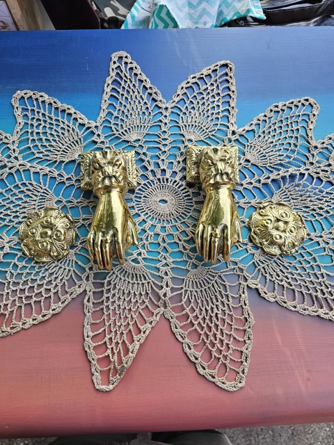 Vintage Hand Brass Knocker Hardware Lot