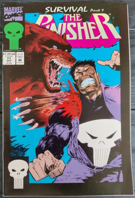 Marvel Comics The Punisher 77 Survival Part 1 April 93 Roger Salick Val Mayerik