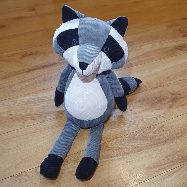 MANHATTAN TOYS RACOON Company Folksy Foresters Soft Toy Plush Grey