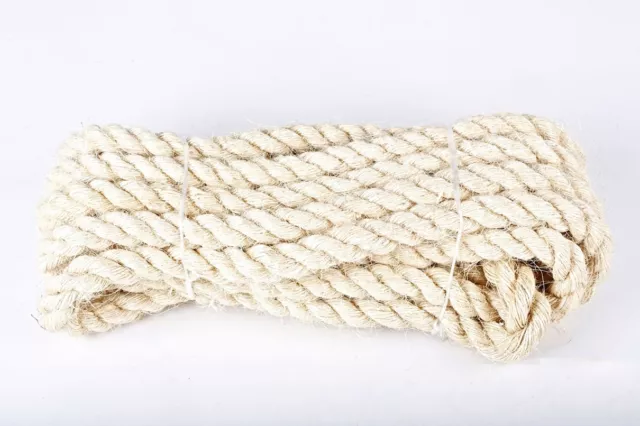 100% Natural Sisal Rope Twisted Braided Decking Garden Pets Cats Crafts 6mm-24mm