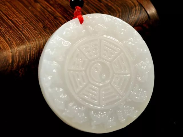 Amulett Tai Chi Jade-Anhänger 12 Chinesische Sternzeichen mit Halskette CHINA