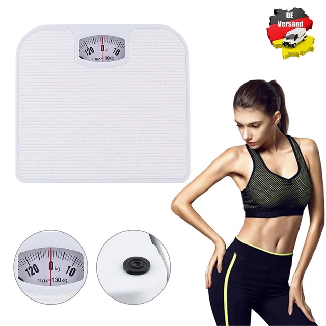 【DE】 Mechanische Personenwaage bis 130 kg Analoge Personen-Waage, Rutschsichere