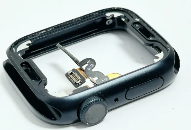 Carcasa principal GPS para Apple Watch Series 8 41 mm A2770 (negro) + botón y corona