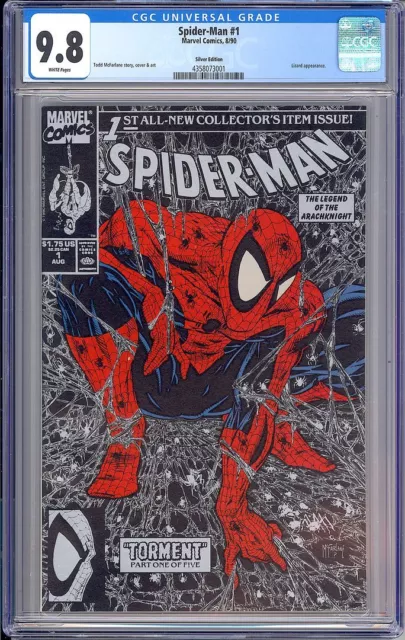 Spider-Man #1 (Silver Edition) High Grade Todd McFarlane Marvel 1990 CGC 9.8