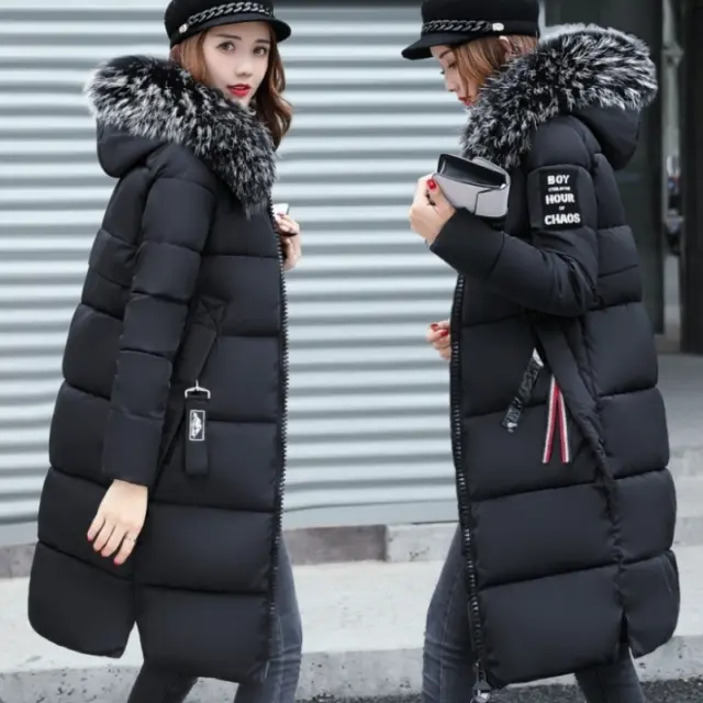 Women's Slim Hooded Long Padded Jacket Cotton Jacket Coat Parka Winter Warm Hot