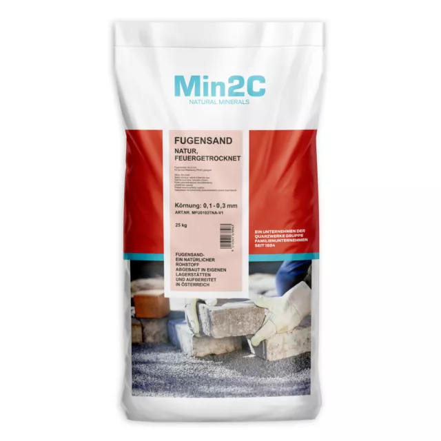 AG-heute Min2C Fugensand 25kg Quarzsand Premium 0.1-0.3mm extrem fein zum