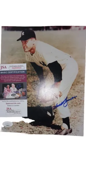 Hank Bauer Single Signed Photo 8X10 Auto Autograph New York Yankees Jsa Coa