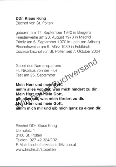 Original Autogramm Klaus Küng /// Bischof St. Pölten /// Autogramm Autograph sig 2