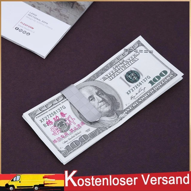 Stainless Steel Cash Clips Multipurpose Plaid Book Clip Mini for Business Travel