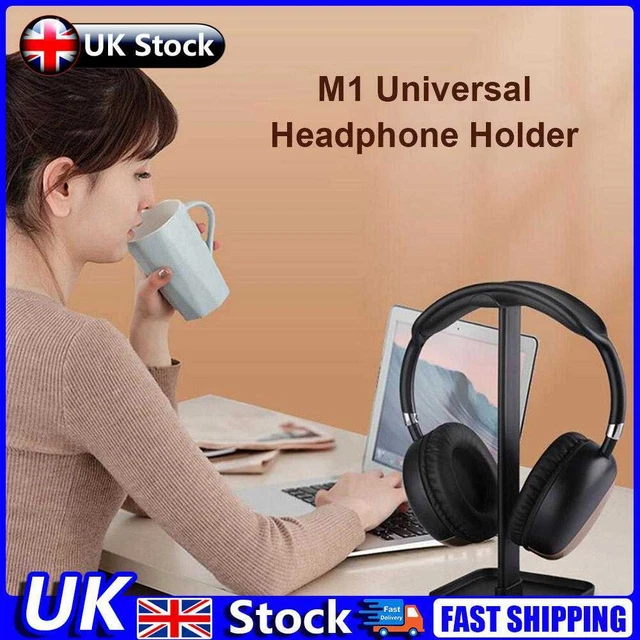 M1 Headphone Holder Hanger Earphone Desktop Display Stand Bracket (Black) UK