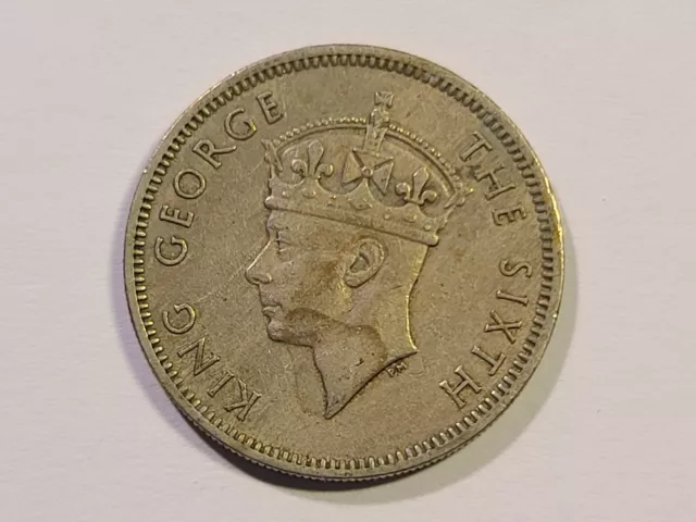 1950 Malaya (Malaysia) 20 Cents Coin - George VI - KM#9