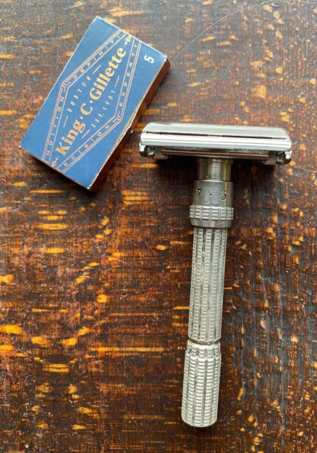 Vintage Gillette Rasierhobel Adjustable Slim N4  1968