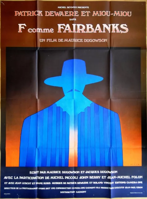 Jean-Michel FOLON * (1976) * F COMME FAIRBANKS * Affiche Originale 120 x 160 cm