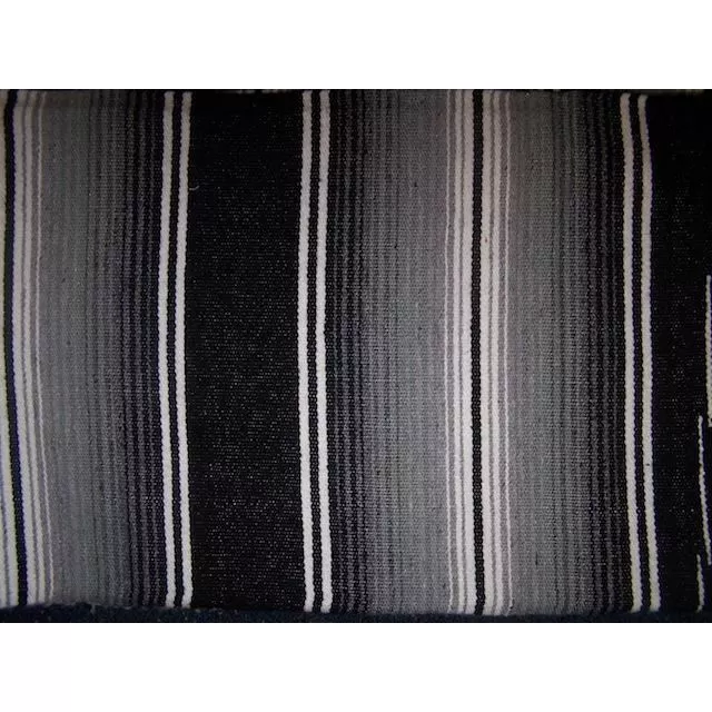 Two Tone Black Mexican Sarape Blanket