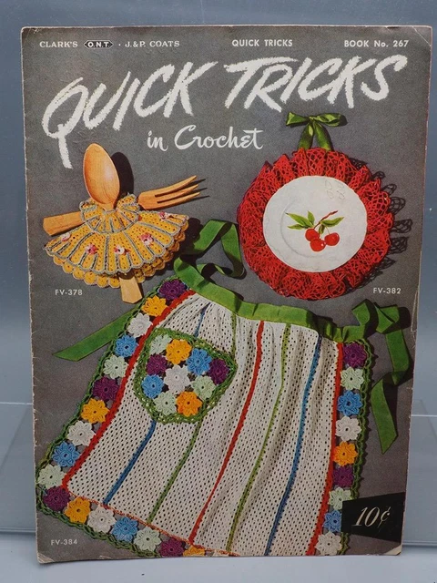Vintage Schnell Tricks IN Gehäkelt Nähen Broschüren 1950
